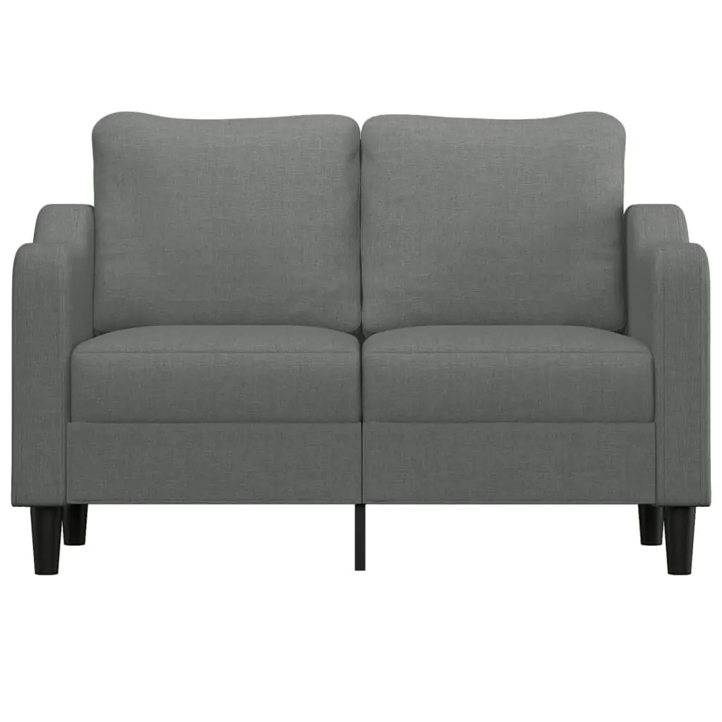 2-Seater Sofa Lounge Seat 120cm Dark Grey Fabric Furniture