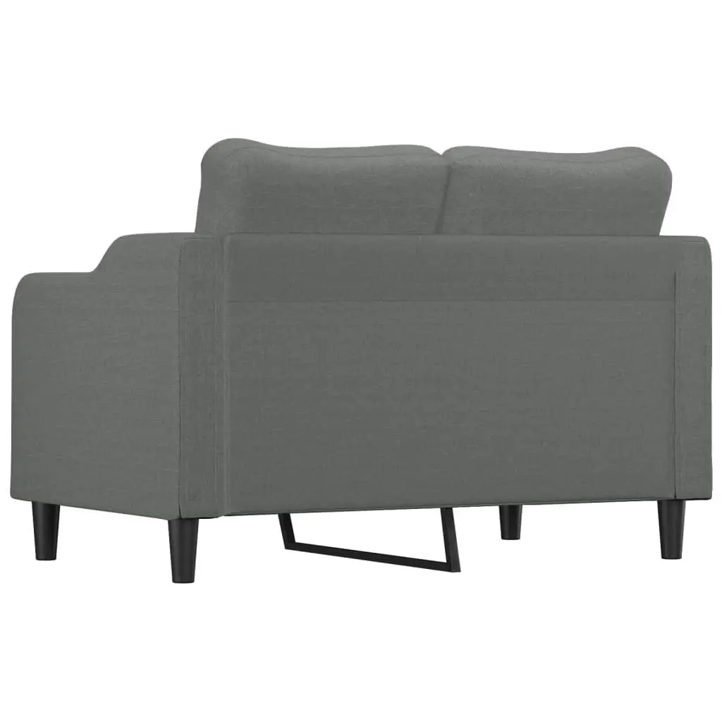 2-Seater Sofa Lounge Seat 120cm Dark Grey Fabric Furniture