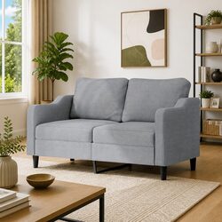 Reliable Grey 2-Seater Sofa for Comfort and Style