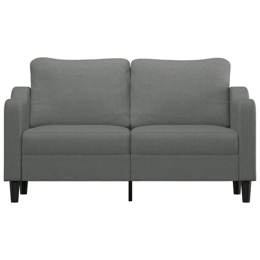 2-Seater Sofa Grey Fabric 140cm Modern Living Room Couch