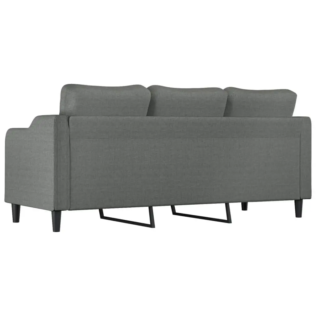 3-Seater Sofa Grey 180cm Fabric Couch Living Room Furniture