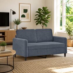 Quality Grey Velvet 2-Seater Sofa for Everyday Use