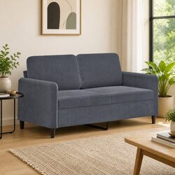 Comfortable Grey 2-Seater Sofa - Practical and Stylish