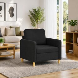 Comfortable Black Sofa Chair with Sturdy Design