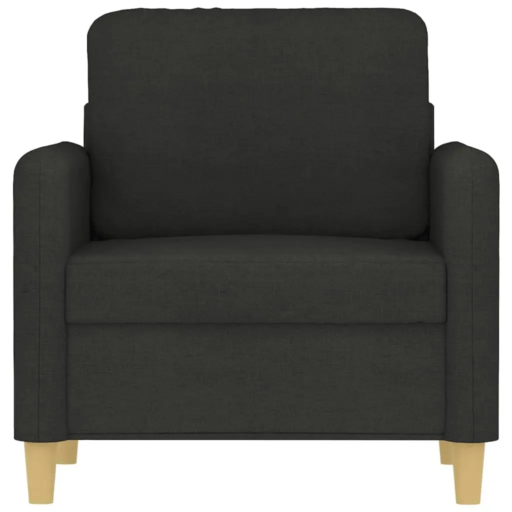Black Fabric Sofa Chair 60cm Modern Living Room Armchair Lounge Seat