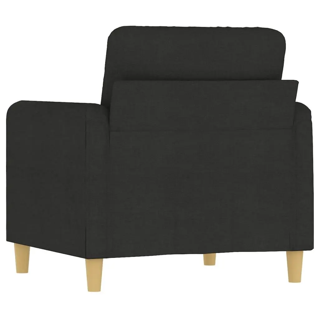Black Fabric Sofa Chair 60cm Modern Living Room Armchair Lounge Seat
