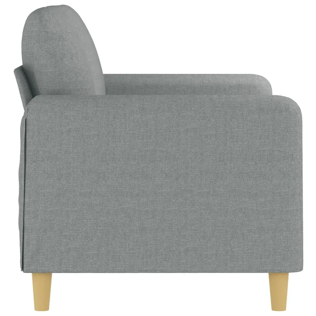 2-Seater Sofa Grey Fabric 120cm Living Room Couch Upholstered Lounge Seat