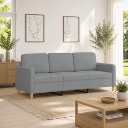 Comfortable 3-Seater Grey Sofa for Living Room Value