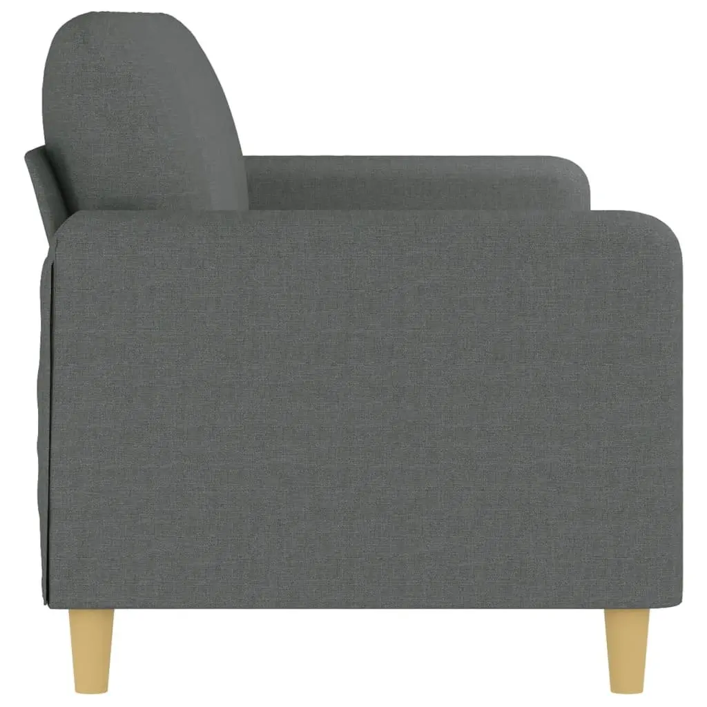 3-Seater Sofa Grey Fabric 180cm Living Room Couch