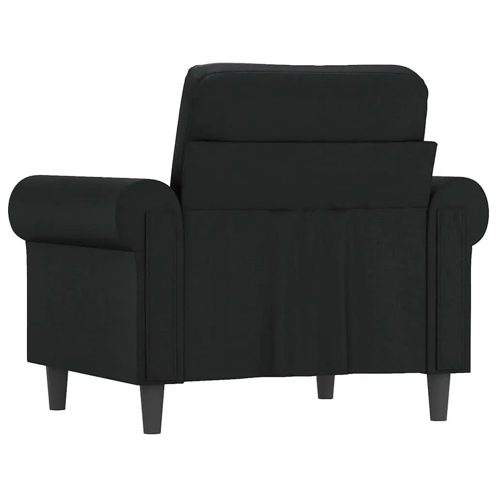 Black Faux Leather Sofa Chair 60cm Armchair Lounge Seat Modern Relaxing