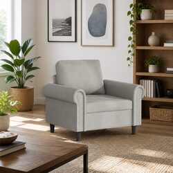 Reliable Grey Sofa Chair with Excellent Comfort
