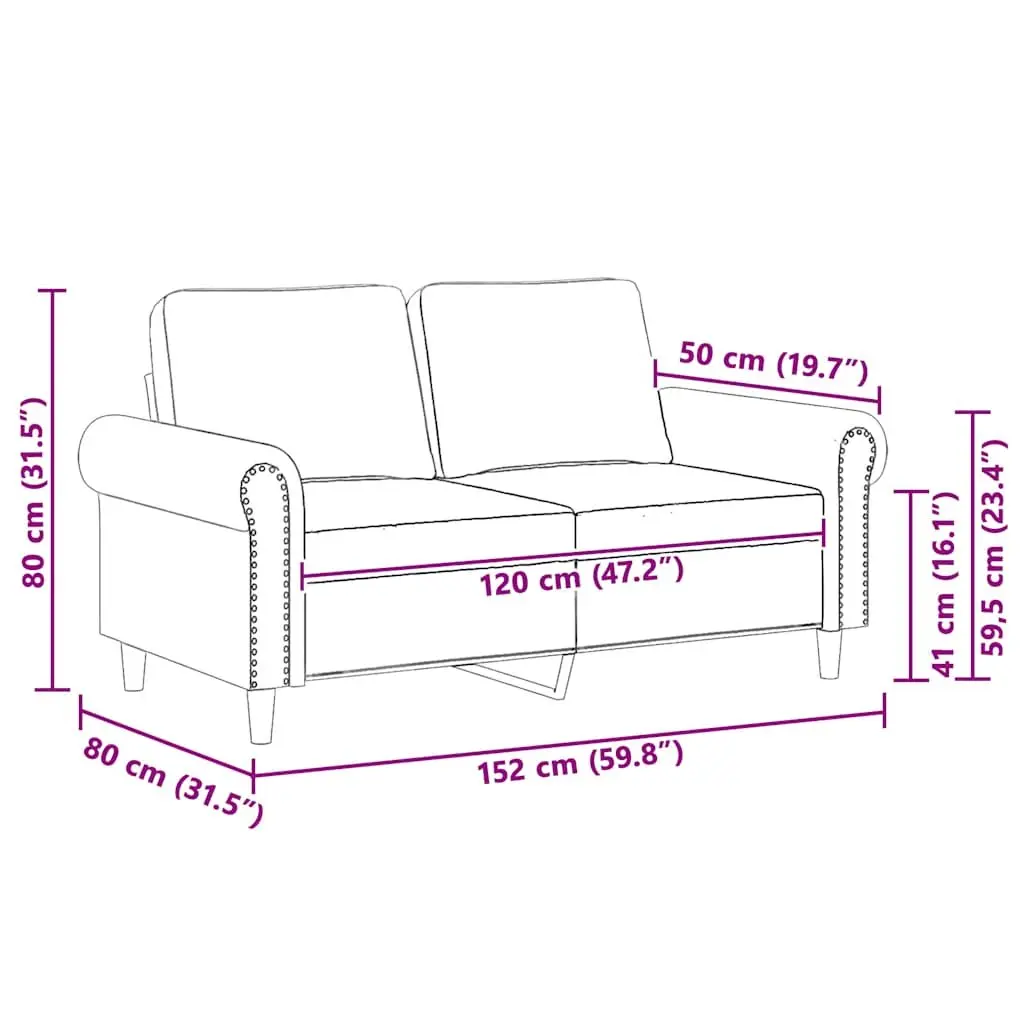 2-Seater Sofa with Padded Comfort