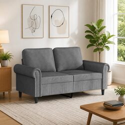 Comfort Meets Value in This Grey Velvet Sofa