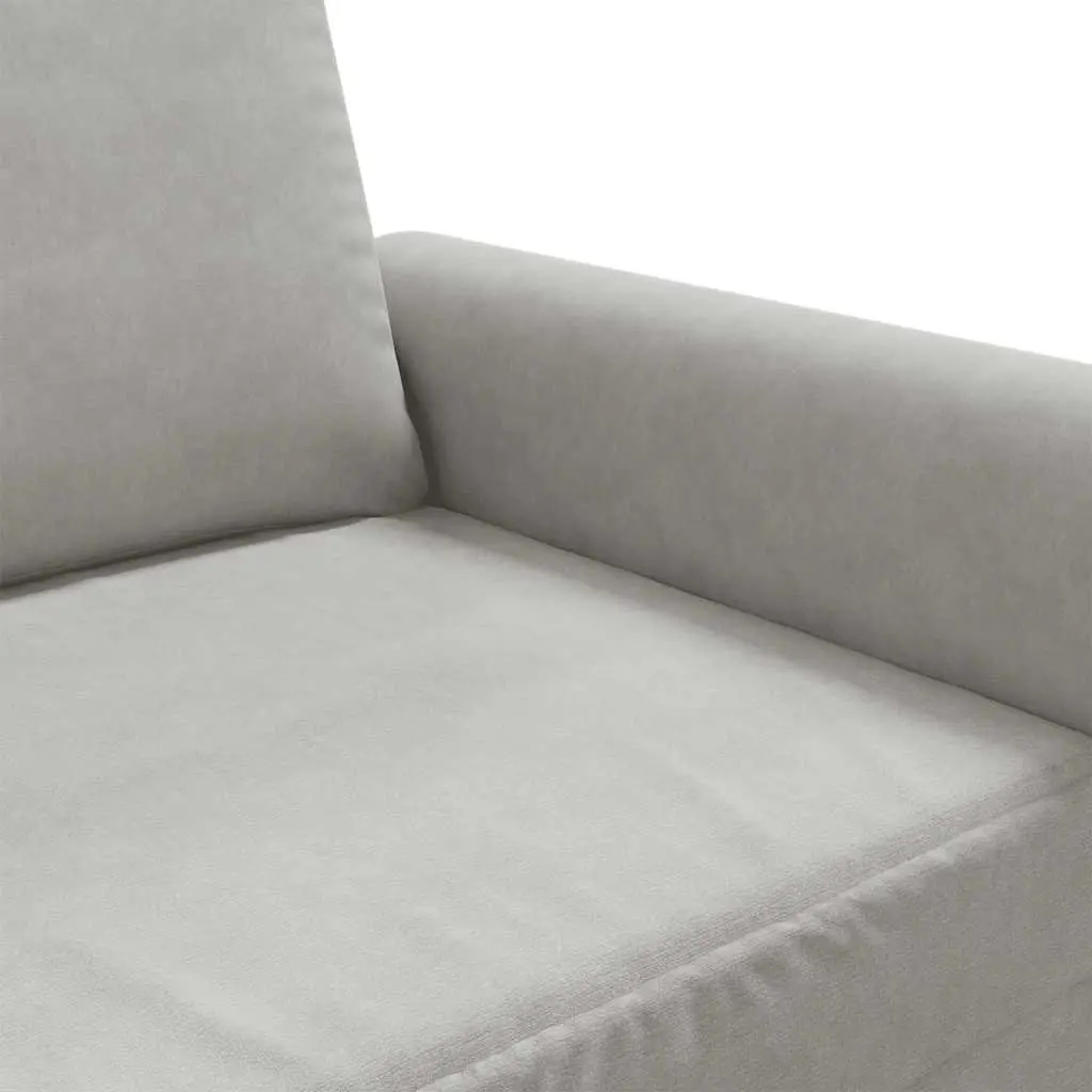 2-Seater Sofa Grey 140cm Modern Living Room Lounge Couch Velvet Upholstered