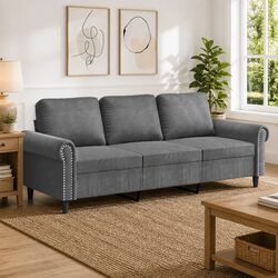 Reliable Comfort with a 3-Seater Grey Velvet Sofa