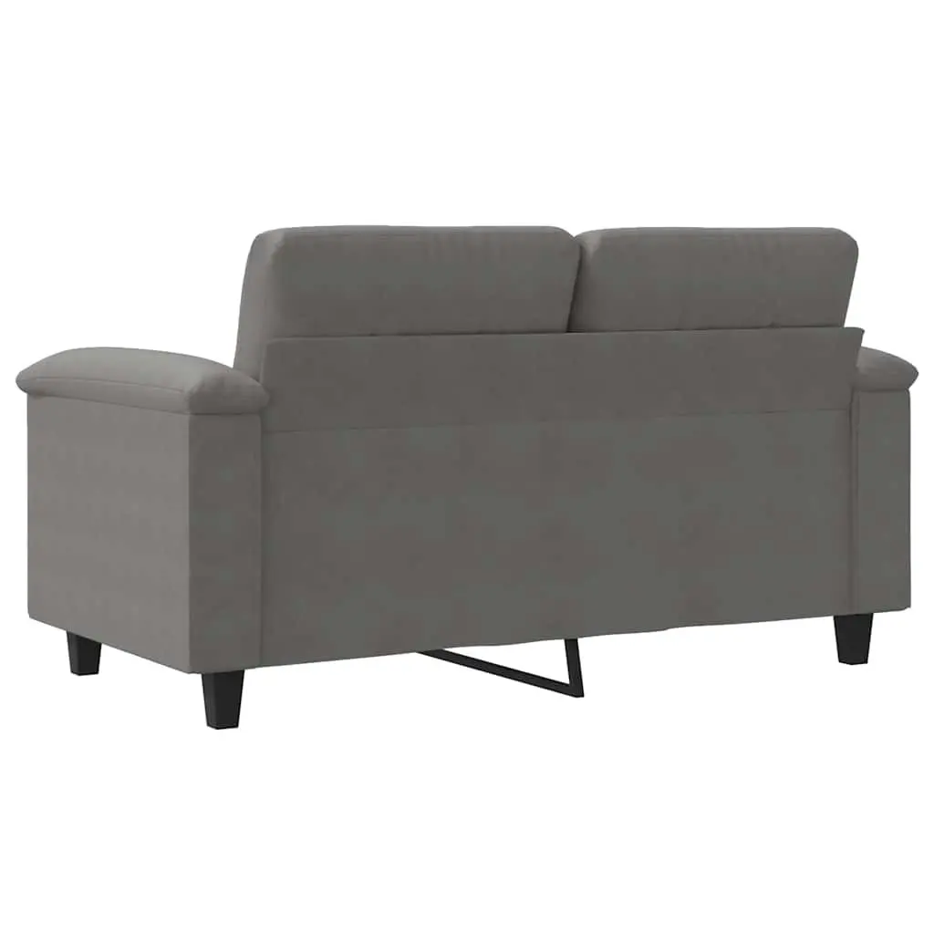 2-Seater Sofa with Grey Microfibre Finish