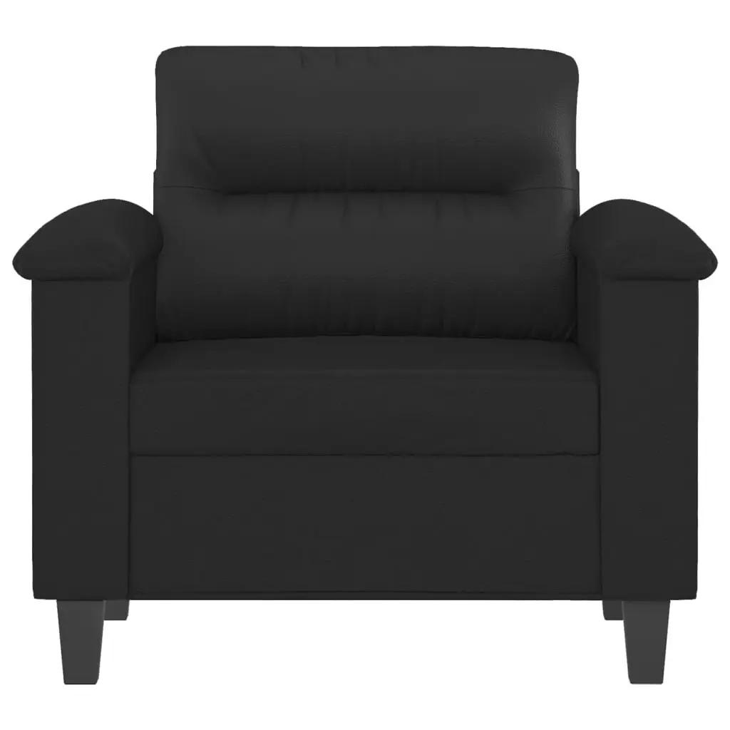 Sofa Chair Relaxation 60cm Black Modern Faux Leather Armchair