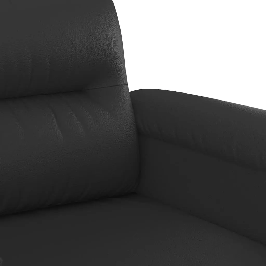2-Seater Sofa Black 140cm Modern Living Room Couch