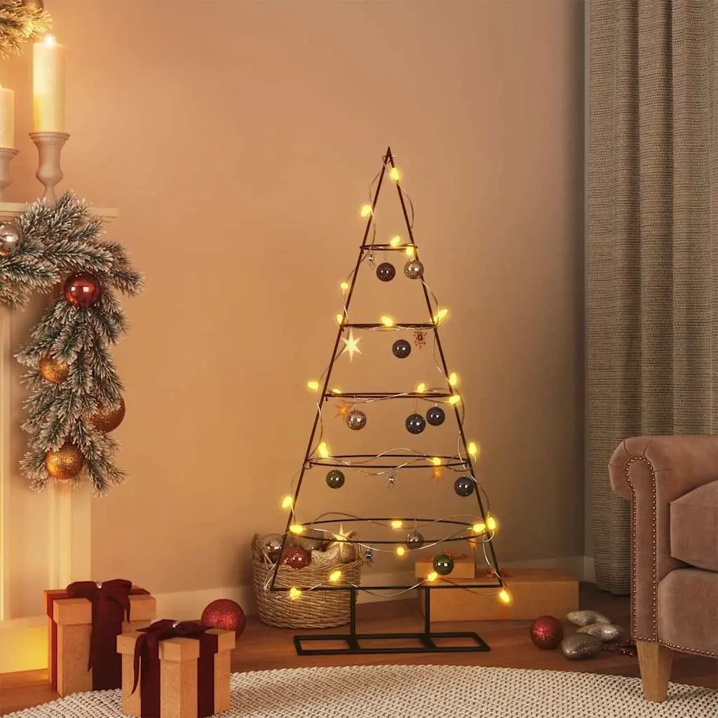 Black Metal Christmas Tree Frame, 125cm Height
