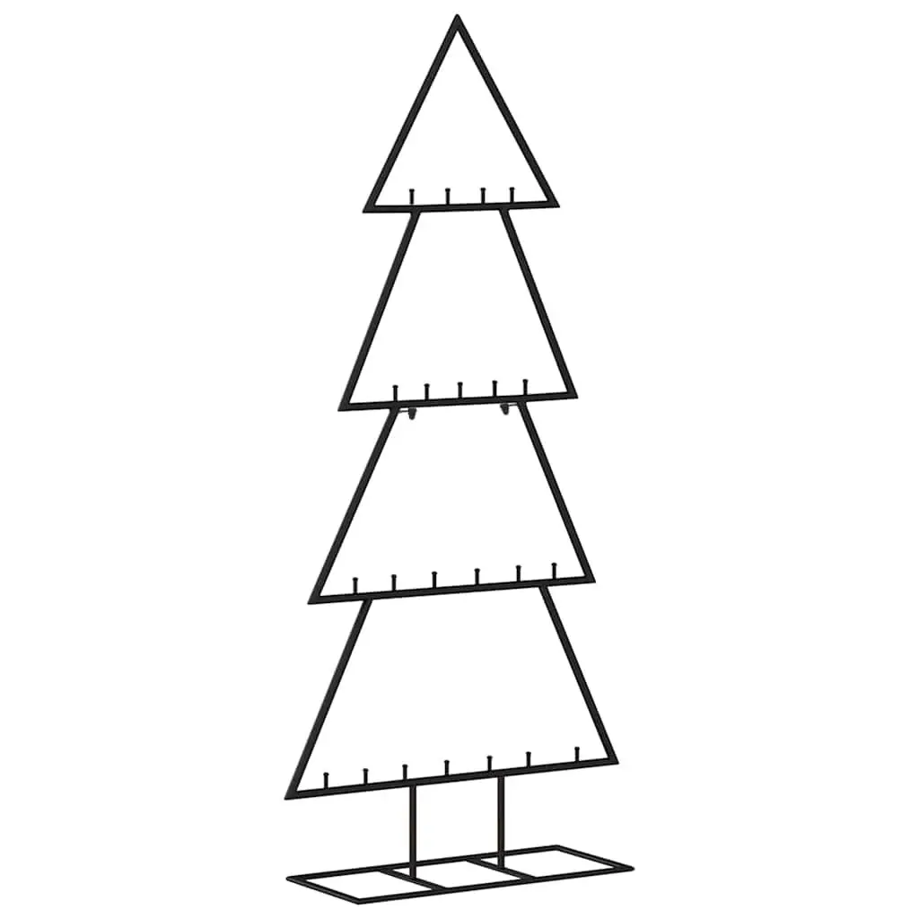 Metal Christmas Tree Frame DIY Decoration 125cm Black Modern