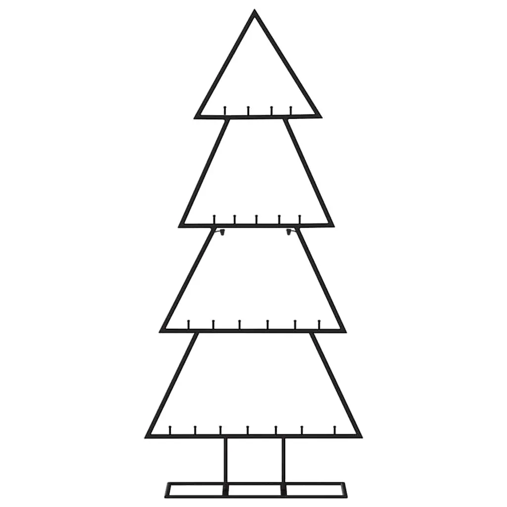 Metal Christmas Tree Frame DIY Decoration 125cm Black Modern