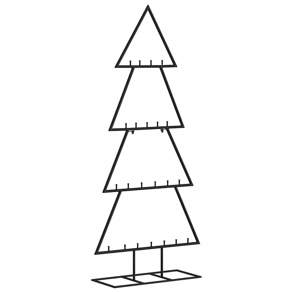 Metal Christmas Tree Frame DIY Decoration 125cm Black Modern