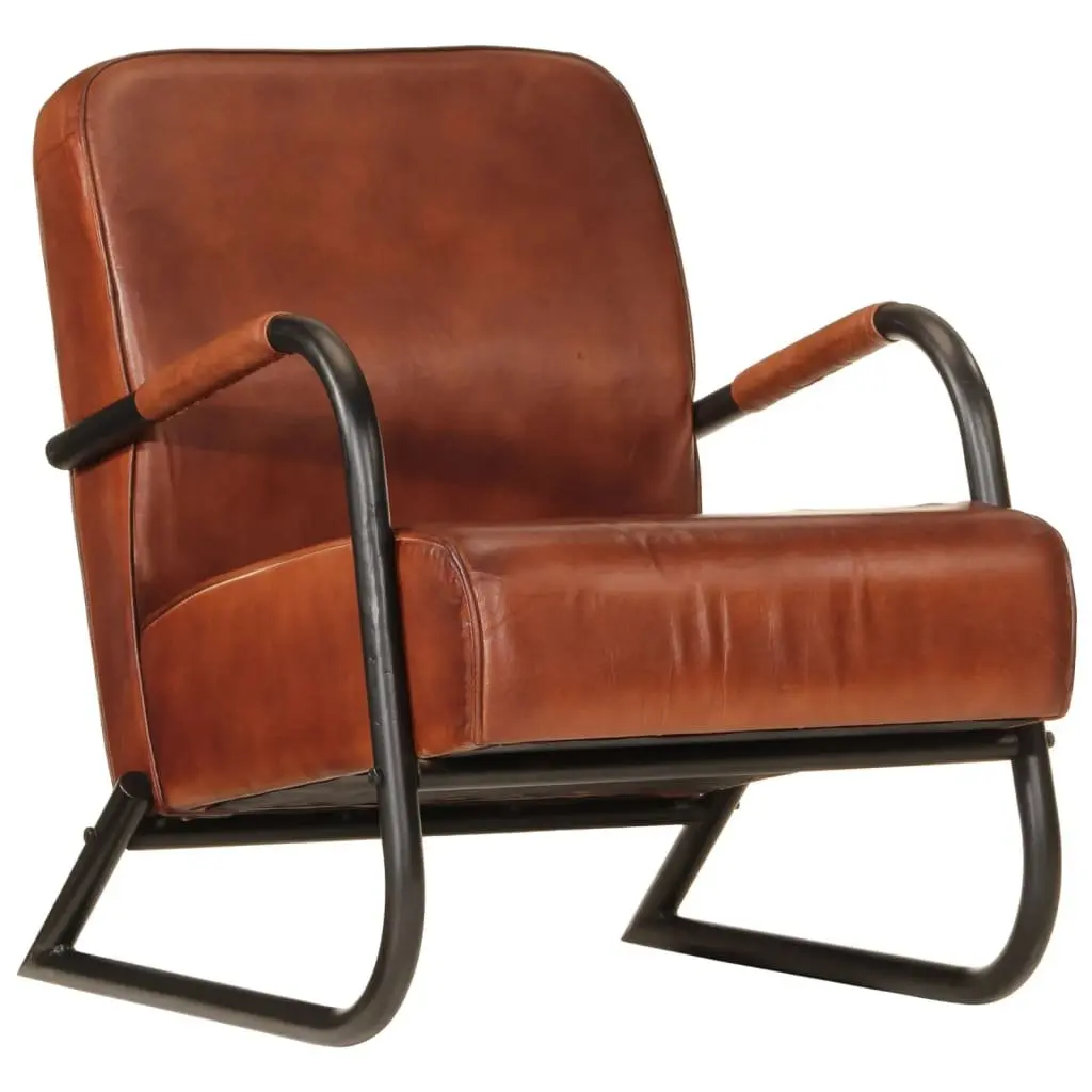 Brown Leather Sofa Chair for Relaxation