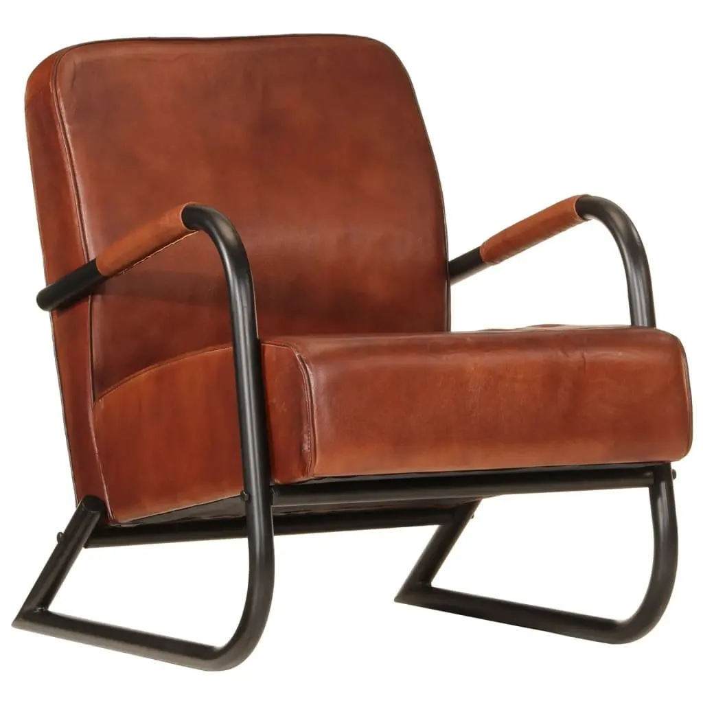 Brown Leather Sofa Chair for Relaxation