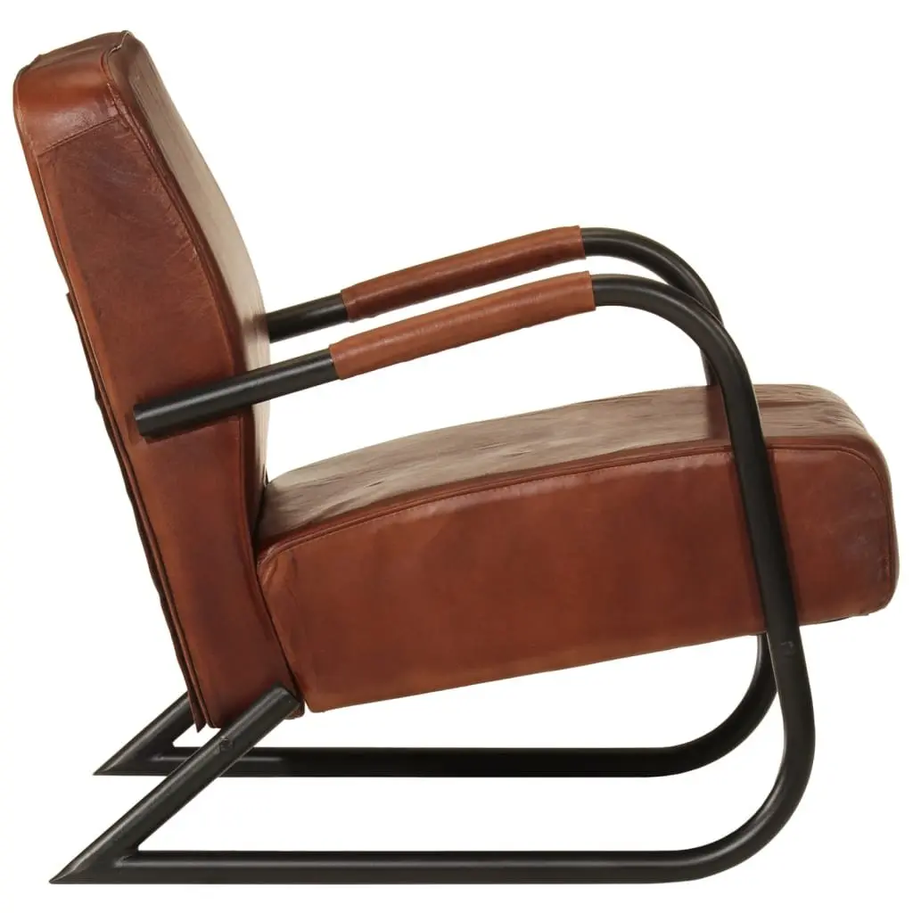 Brown Leather Sofa Chair for Relaxation