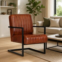 Comfortable Brown Leather Chair for Relaxation