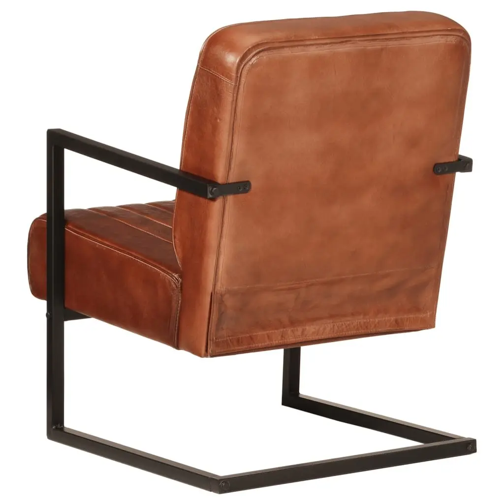 Sofa Chair Brown Leather Lounge Seating Armchair