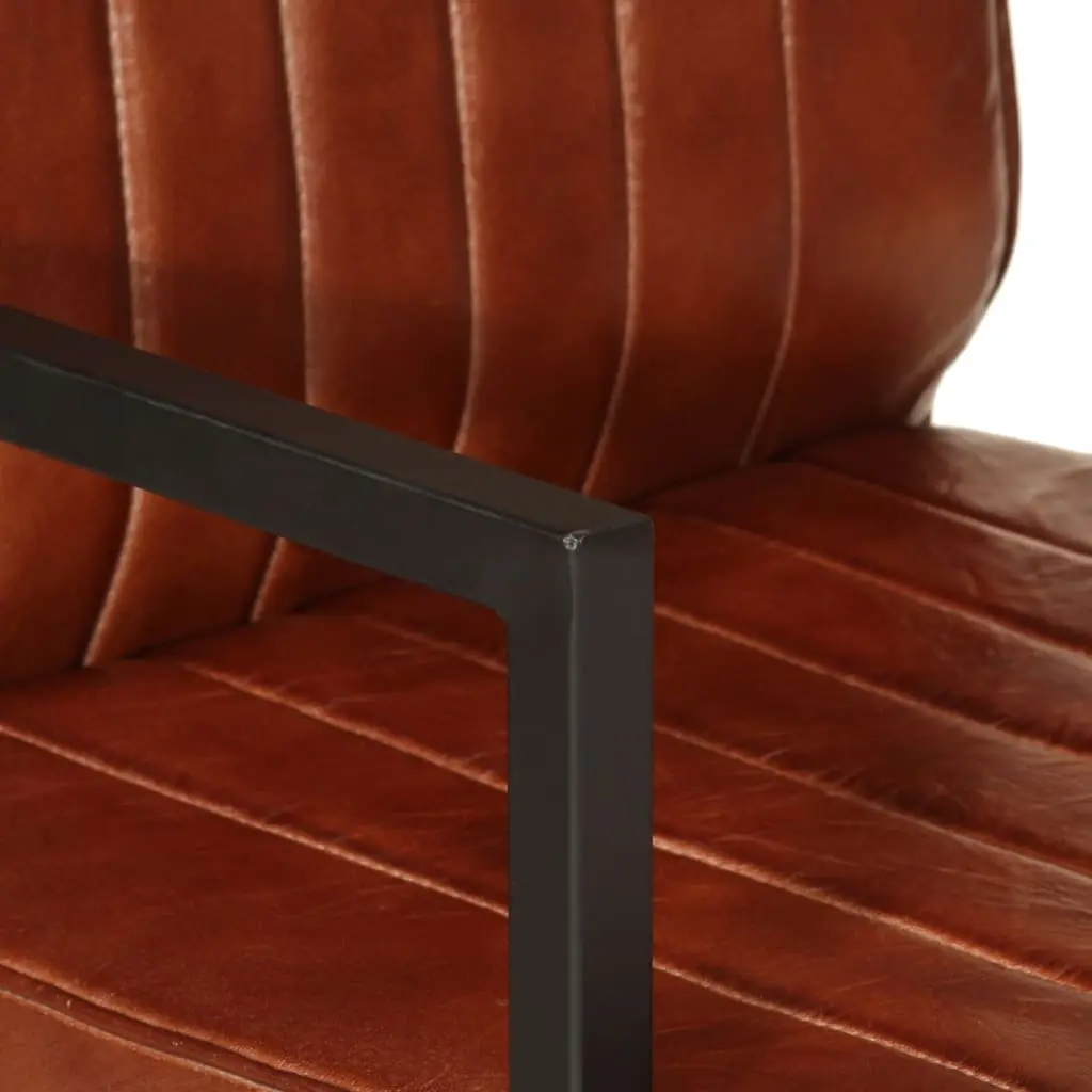 Sofa Chair Brown Leather Lounge Seating Armchair
