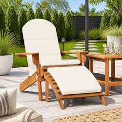Comfortable and Practical Adirondack Garden Footrest Chair