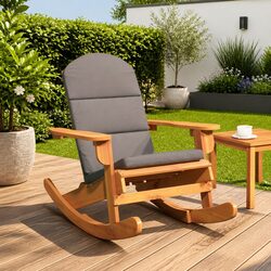 Adirondack Rocking Chair Solid Wood Acacia Garden Patio Outdoor Seating with