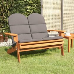 Reliable Adirondack Garden Bench with Cushions 126 cm