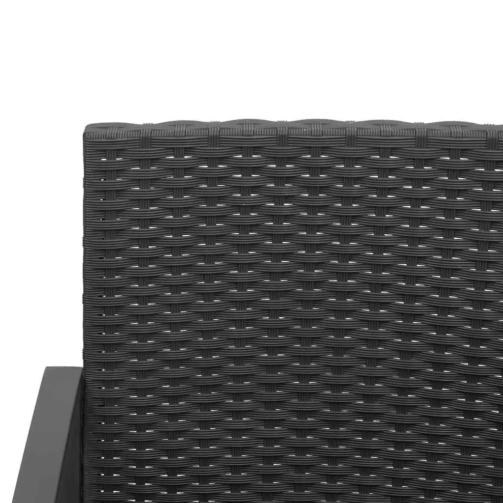2-Seater Garden Bench Outdoor Seating Black