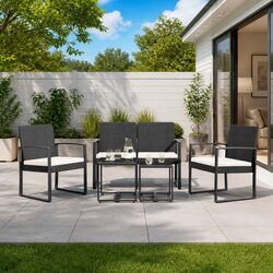 Reliable 5-Piece Garden Dining Set with Cushions