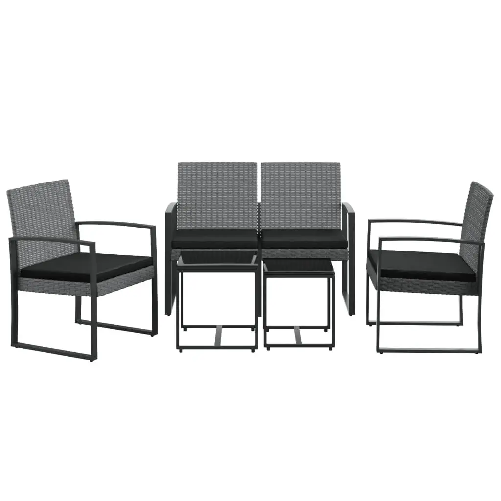 Garden Dining Set 5 Piece Outdoor Patio Furniture Grey Rattan