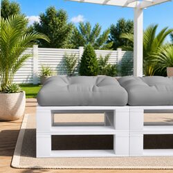 Comfortable and Practical Grey Pallet Cushion 50x50x12 cm