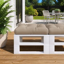 Reliable and Comfortable Taupe Pallet Cushion 50x50x12 cm
