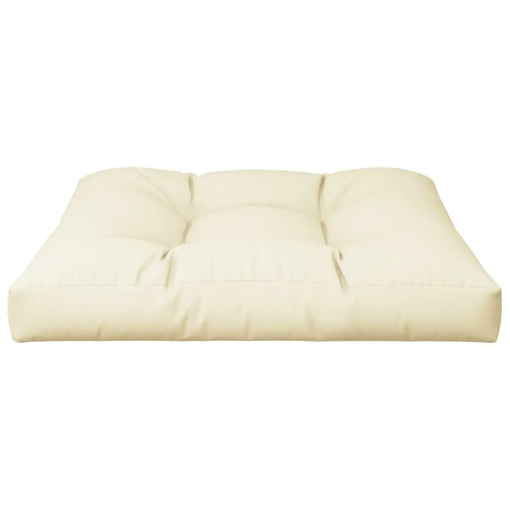 Pallet Cushion Outdoor Indoor Seating 70x70x12 cm Cream