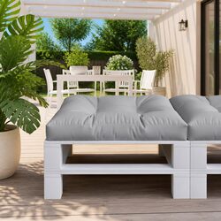 Comfortable and Practical Grey Pallet Cushion 80x80x12 cm
