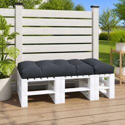 Reliable Grey Pallet Cushion 120x80x12 cm for Comfort