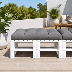 Comfortable 120x80x12 cm Grey Pallet Cushion for Relaxation