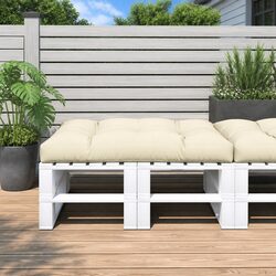 Warm Pallet Cushion Cream 120x80x12 cm for Lasting Comfort