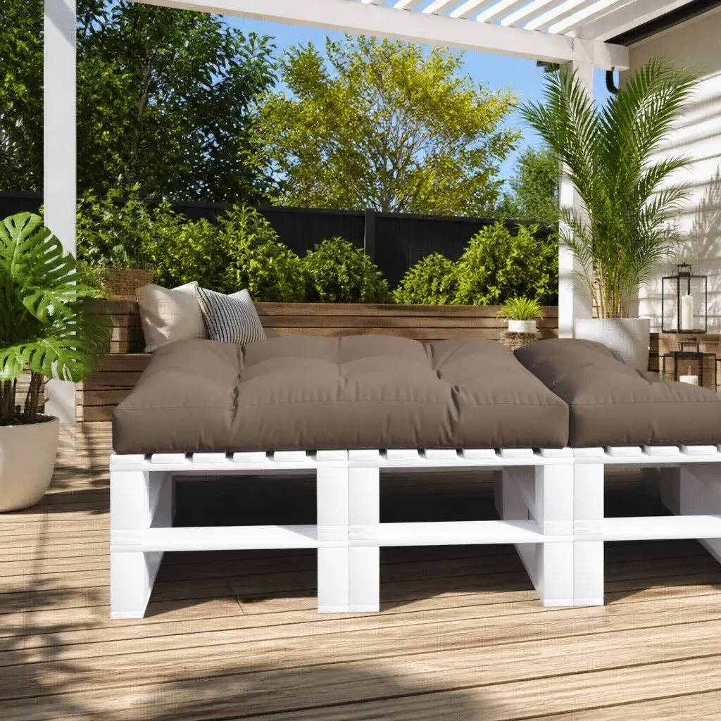 Pallet Cushion Outdoor Garden Sofa Seat Pad 120x80x12 cm Taupe
