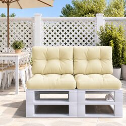Pallet Cushion Cream 60x40x12 cm Reliable Comfort for Your Home