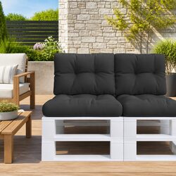 Comfortable Black Pallet Cushion 60x40x12 cm for Relaxation