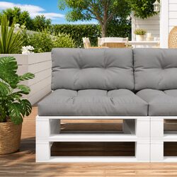 Comfortable Grey Pallet Cushion 70x40x12 cm for Value