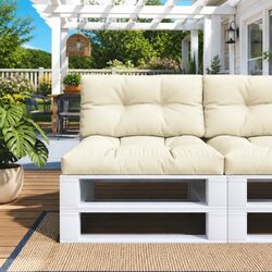 Comfortable and Stylish Cream Cushion Set for Outdoors